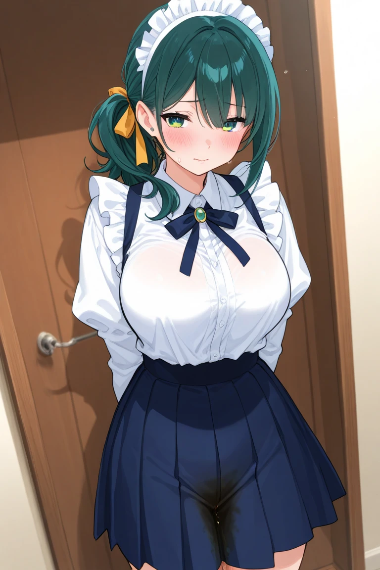 masterpiece、Background with((Fantastic starry sky、(((((skinny))))), (((((big boobs)))), kosmoeteor swarm、(((((green bob hair)))),((((bob hair cut)))), ((((green eyes))), ((black nail polish))))Luminescent yellow flowers all over the place、flower field))、About 30 years old、a beauty girl、glamor、huge ti so big that it almost overflows from your clothes、Great embroidery on a yellow mini dress with a lot of exposed skin、No Shoulder、Exposing the chest、Taking it off、She wears her hair in a beautiful floral ornament、heavy wind、pantiy、Underwear is visible