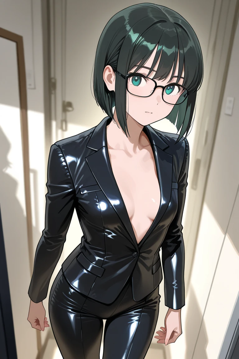 zenin_maki,ponytail,glasses,bangs,green hair,brown eyes,large breasts,slender,competition swimsuits,sleeveless,(cameltoe:1.3),sea,masterpiece,Noise Reduction,perfect anatomy,high resolution, ultra-detailed, ultra-detailed face,game cg,dutch angle ,beautiful detailed eyes,visualart,five fingers, perfect hands, perfect lighting, sparkling pupils,