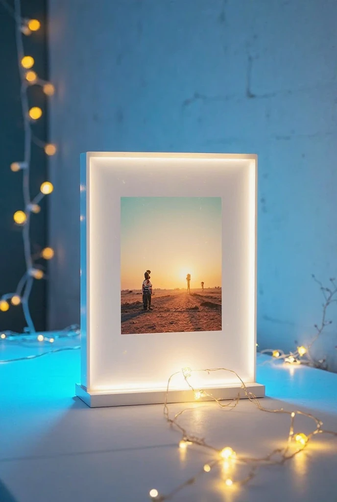 Change the background of image,use lights and flowers around image