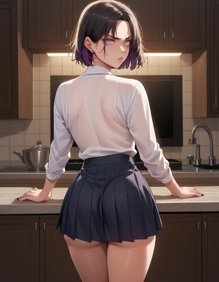 Night Park、Hands on the bench、Black bob hair、hairpin、high school girl、Orgasm expression、Large Breasts、Soft Breastan behind、((Sex from behind:1.2))、Saggy breasts、Light pink nipples、Lift one leg、Penis near the mouth