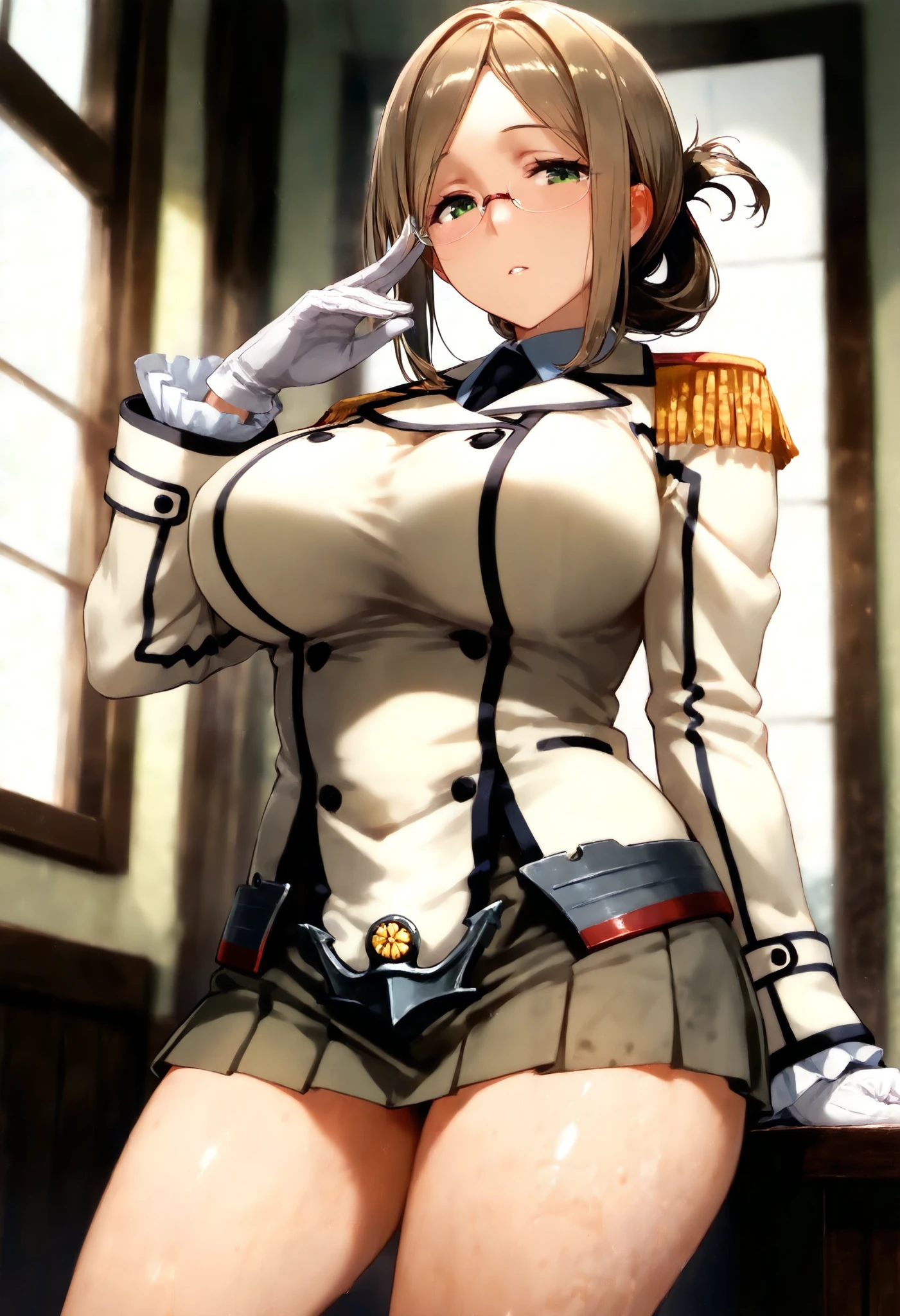 mikasa Ackerman,Big Breasts,underwear,Blushing,Sitting in a chair at home,indoor,