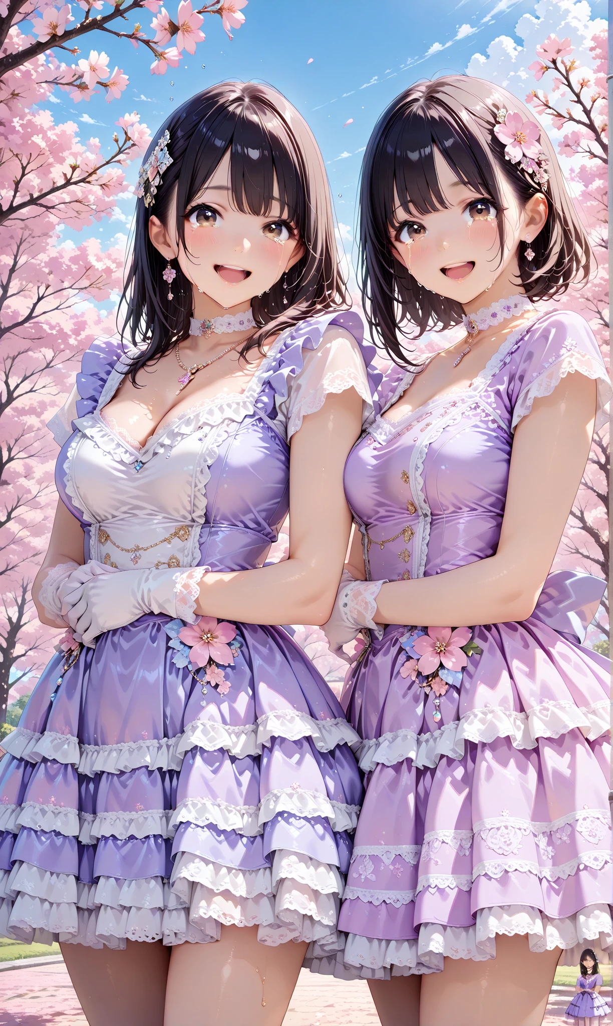 ((Finest quality)),(超A high resolution),(Ultra-detailed細),(Meticulous portrayal),((the most picturesque works of art),Ultra-Precision Art,The art of astounding depiction,Fantasyart:1.5, ((((Beautiful flowers々:1.5))), ((Body eroded by flowers:1.3)),Glamorous body:1.3,fancy background effects、​masterpiece、Fancy details、(NSFW 1.1), ((1girl in)), ((masutepiece)), ((Highly detailed:1.3)), In crystal clear water,beautiful woman entering the lake, ((long yellow hair)), Wet hair, Wearing a light transparent dress, clothed bathing, steam, (Rose petals floating in water:1.3), Early morning light, Ivory Gold AI, windows, Crepscular lighting, 、Lace sheer underwear、very very gigantic boobs、Pink nipples、pink areolae，透けて見えるPink nipples、透明なpink areolae、lace and string shorts.、princess carry,Sexy lingerie with lace and strings,See-through sexy lingerie,Transparent lingerie、translucent  dress、pearlsescent、pearls、Sexy Harness、Sexy garter belt、Sexy Stockings、Well equipped,intimate, rose garden、Multicolored roses、lake with floating roses、Lying down、Open legs、Spread your legs、Open thighs、Immersion in water、Wet body、splash water、gorgeous flower decoration、big flowers、stylish hair、Moon, lantern, Night, Solo, playing in the water, Water, hair flower, flower, Outdoors, skyporn, full Moon, Rain, lantern, wet clothes, skyporn, wet hair (((masutepiece),(the Extremely Detailed CG Unity 8K Wallpapers),Best Quality,Cinematic lighting,Detailed background,Beautiful detailed eyes,Bright pupils, (extremely delicate and beautiful),(Beautiful and detailed eyes description)， Ultra-detailed,masutepiece,)),((Yellow eyes))、