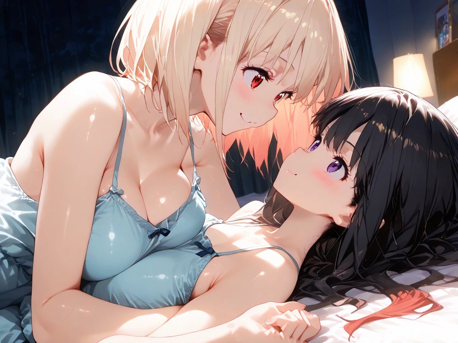 Twin Kiss, panties, saliva, incest, french kiss, lipstick