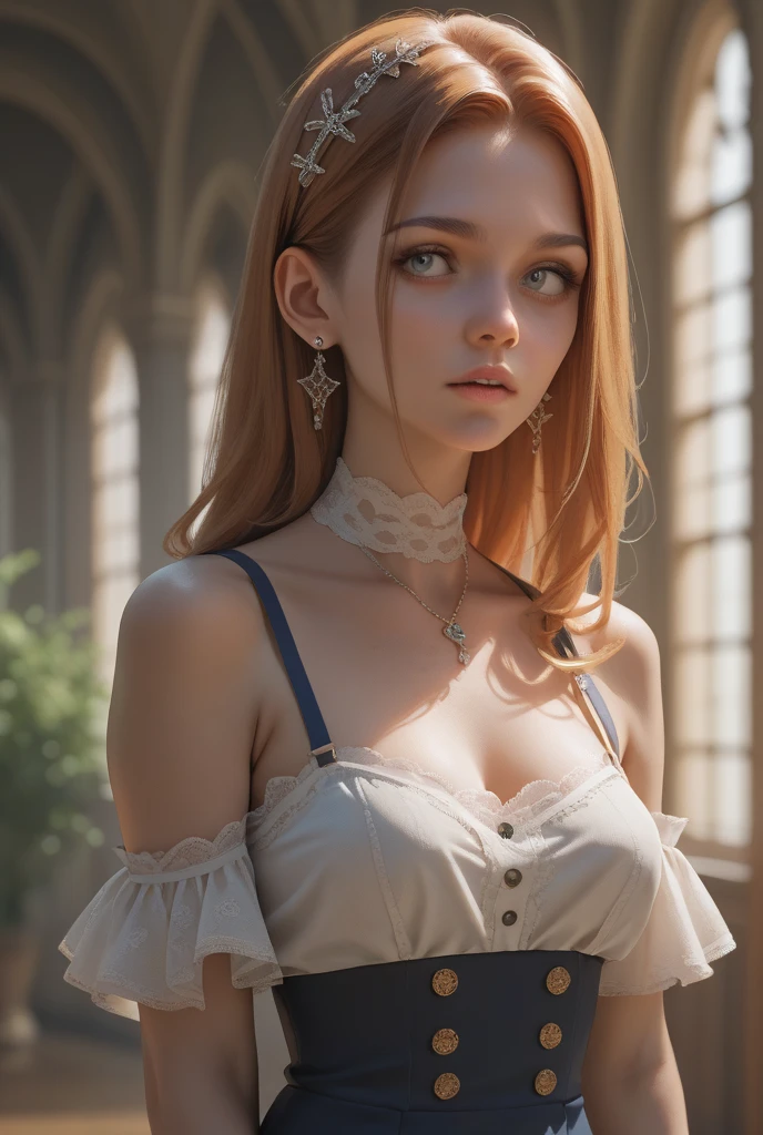 Bright colors, highlighted colors, Masterpiece, realism, Giant breasts! realistic skin.