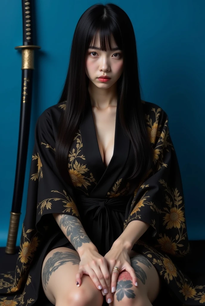 ultra realistic professional full body camera ((( sitting in coffee shop at tokyo, Wearing kimono ))) (photo 1028k qhd) by (James C. Christensen:1.2|Jeremy Lipking:1.1), (Dittmann Anna:0.3), (jiner:0.3), (mise au point nette:1.3) lndswgnr,High detail, instagram top model, navy blue hair, beautiful detailed baby blue eyes, k eyes,(eye (eye makeup: 1.2) sleeping Pose of the Instagram model, perfect button nose, attractive lip shape has an upper-to-lower lip ratio of 1:2, perfect ivory skin confiant, (((anatomycally perfect 25 old ladie hand,finger, nail))),fille en forme Fille maigre et sexy, breast:1.2, anatomie parfaite, Perfect symmetry:1.2, Realstic position, realistic and gorgeous face:1.2, perfect face, highly detailled, happy, confident, ighting cinematic, Lighting scene, soft lights, instagram standing pose (((baby blue eyes,navy blue hair, Fille maigre et sexy, breast:1.2 perfect charming face, attractive lip and nose, sitting in coffee at tokyo wearing kimono