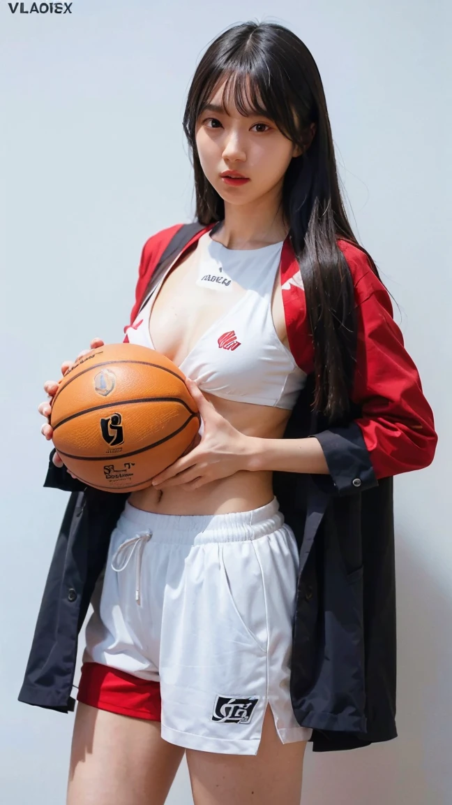 (highest image quality:1.35), high quality, Realistic photo, (A beautiful woman:1.33), beautiful expression, (delicate eyes:1.3), (delicate face:1.3 ), Smile, (slick hair:1.2), Super detailed , high resolution, athletic figure, (big breasts:1.25), (long hair:1.2), (beautiful woman), ( Cute navel:1.2), (Depth of field f/1.8:1.45 ), sharp focus, original photo , (Thin white shirt:1.45), (Thin black pants:1.4), (Thin tight bloack pants: 1.4 ), (Thick thighs:1.5), (Forward:1.25), (cowboy photo: 1.4), (Sports, black background :1.4 ), (black background:1.5 ),