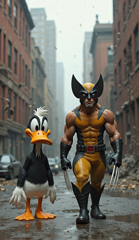 Donald Duck dressed as Spider-Man and Goofy dressed as Venom 