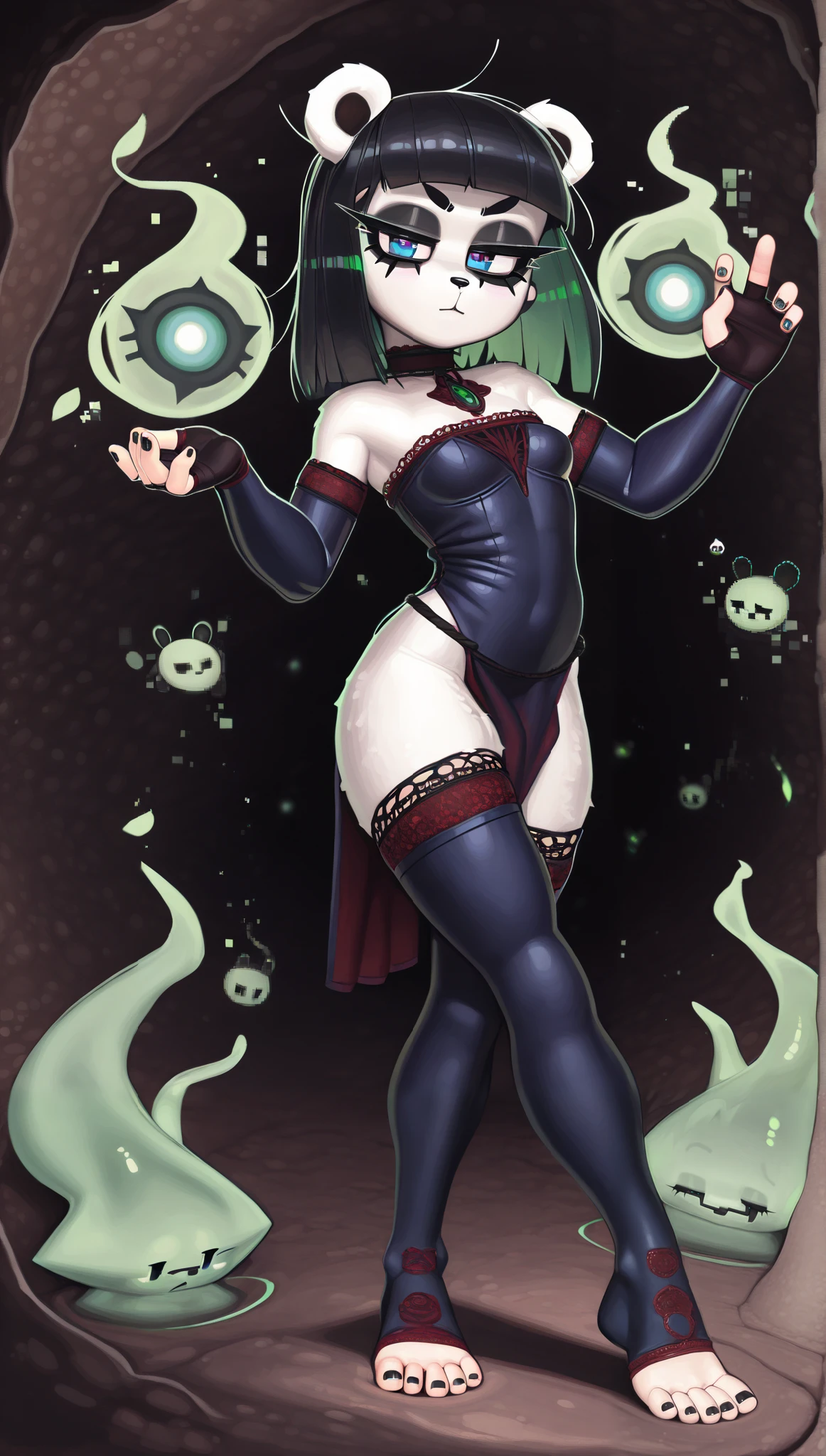 (masterpiece), best quality, expressive eyes, perfect face, olive skin, (((skimpy witch costume))), sexy, huge natural , huge ass, full body, jewelry, high heels, sexy, beautiful, long black hair, blue eyes, full body, aroused, lustful look, horny, (sadistic), (((domino mask))), (((sentai villain))), black witch hat, ((((1girl)))), standing pose, witch's staff