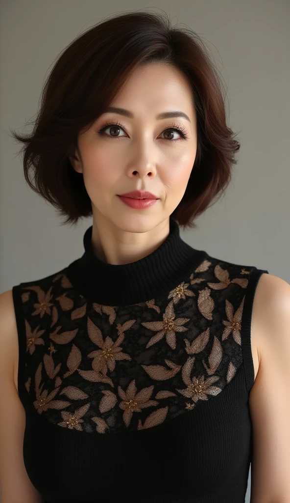 in the spotlight, gravure, facing the front, ((red lips)), flashy makeup, from the chest up, masterpiece, highest quality, Super detailed, realistic, super dense skin, perfect anatomy, (1 Japan), (alone), 100 years old, big breasts, mature politician, Glamour, sexy, pure white skin, looking at the viewer,
