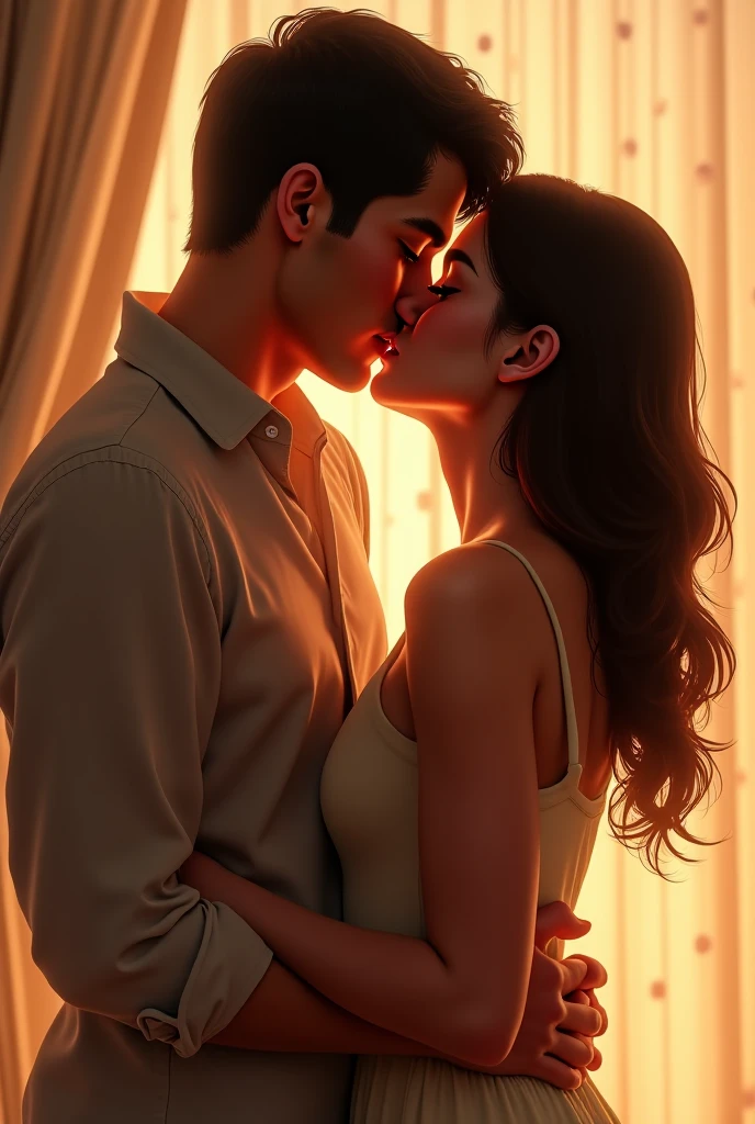 Uzi and N kissing 