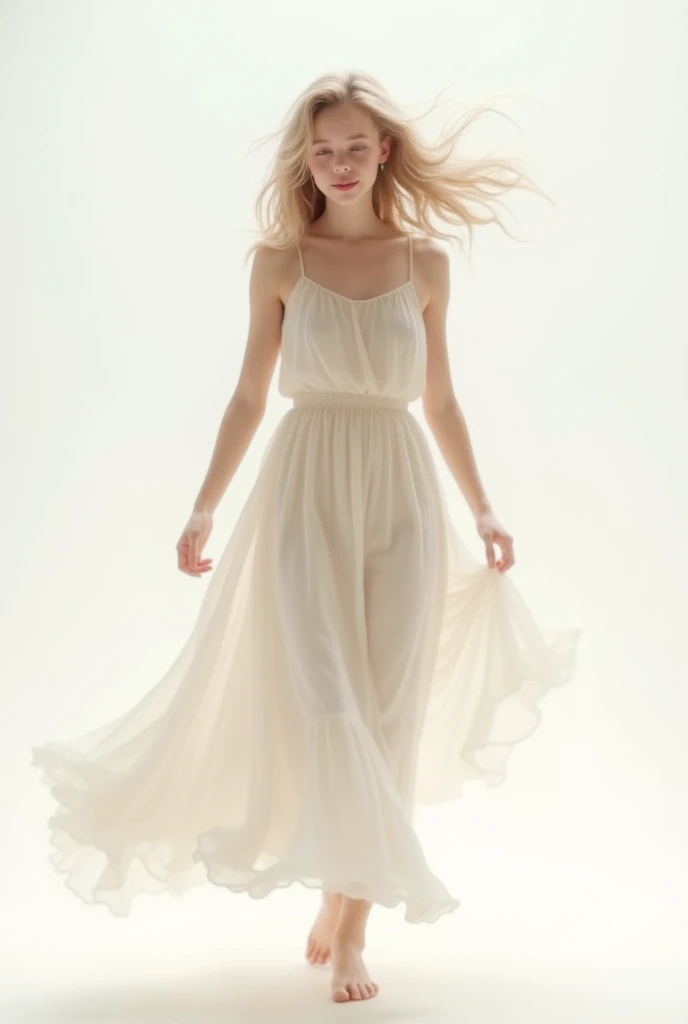 a beautiful female model, full body, dark background, backlit, long white sheer chiffon dress, mihalkova style, ultra-detailed, photography, 4k, (best quality,4k,8k,highres,masterpiece:1.2),ultra-detailed,(realistic,photorealistic,photo-realistic:1.37),dramatic lighting,dramatic shadows,cinematic,high contrast,glowing skin,graceful pose,elegant,glamorous,cinematic lighting