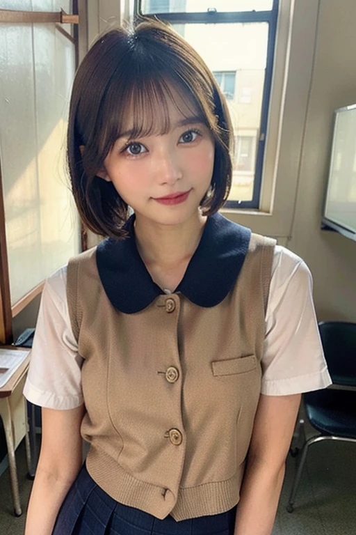 cuff、sailoruniform、On the school train、a smile、realisitic、Live action、Morning light、Looks fun