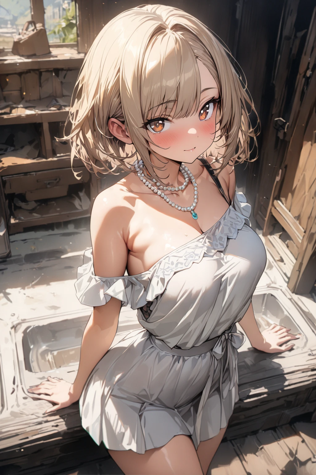 highest quality,wonderful,masterpiece,delicate,ultra high resolution,Super detailed,intricate details,beautiful,8K resolution,(Highly detailed CG Unity 8K wallpaper),sharp focus、anime、fiction、Vibrant Hair、Shaggy hair、Messy Hair、Vibrant Skin、Glowing Skin、 、Lolita、small、、、Short、Young、Beautiful Eyes、Glitter eyes、Shining eyes、happiness、Pleasure、smile、highest quality、very detailed、very realistic face、very realistic eyes、highest quality、very detailed、aperture body、Be beaten、beautiful feet、Outdoor、