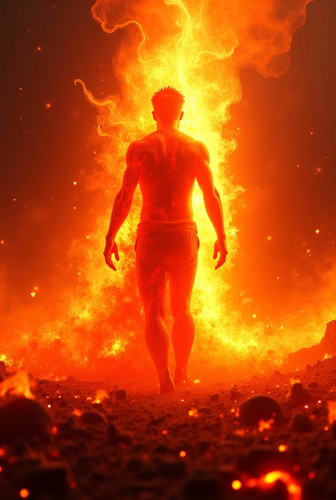 KrosserBoy logo with a walking man in the extream fire 3d