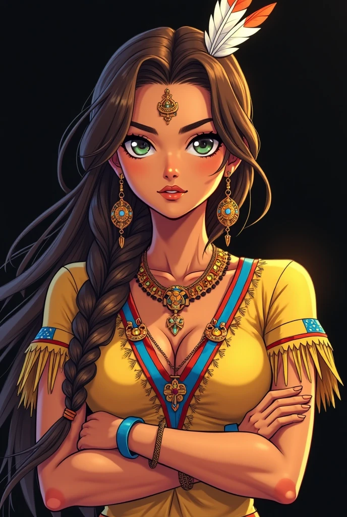 woman,1female,((milf,mom,mature,mature woman,45 years old female,adult)),((((indian girl)))),
(large breasts:1.5),saggy breasts,(((black hair:1.4,dark hair,straight hair,long ponytail hair:1.4,colored inner hair))),(((silver_eyes:1.3))),intricate eyes,beautiful detailed eyes,symmetrical eyes,((((dark skin:1.4,lustrous skin:1.5,bright skin: 1.5,skin tanned,shiny skin,very shiny skin,shiny body,illuminated skin)))),(spider lower abdomen,narrow waist,wide hip,bimbo body,inflated legs,thick thighs),(((detailed face))),
(cute,slutty,sensual,seductive look,seductive,((erotic)),opulent,sumptuous,longingly,(nsfw)),
queen,goddess,fantasy,(arabian clothes, harem outfit, arabian dancing girl,belly dancer outfit,slave,leia slave outfit,jewelry,sheer loincloth, pelvic curtain, midriff, bracelets,),((eyeshadow,elegant makeup,eyelid makeup,gold lips,gold lipstick)),((Transparent cloth:1.1)), (((Sexy fur coat, fur coat outfit, wearing a fur coat:1.3,winter coat))),(arabian jewelry,intricate necklace),(((intricate outfit,intricate clothes,embroidered outfit,ornate outfit))),
(dynamic pose:1.0),embarrassed,(centered,scale to fit dimensions,Rule of thirds),
((snowy pine forest)),winter,scenery:1.25,((intricate scenery)),((snow forest background)),Christmas tree,
(Glossy winter ornaments),highres,sharp focus,(ultra detailed,extremely detailed),(photorealistic artwork:1.37),(extremely detailed CG unity 8k wallpaper),(((vibrant colors,vibrant theme))),(intricate),(masterpiece),(best quality),