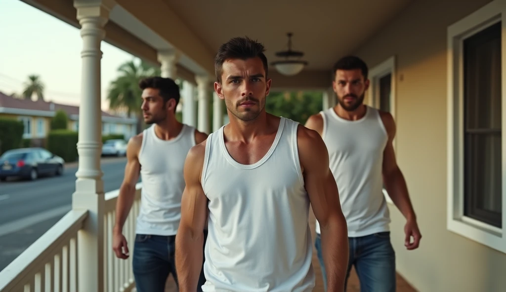 homoerotic, handsome young male soldiers, shirtless, smooth chest, stubble and clean cut face, wearing linens shorts in colors, posing and kissing with 3 attractive shirtless men dressed as under underwear model, very detailed, realistic, photorealistic, photograph quality,homoerotic, muscular attractive men, (detailed eyes):900, (ambient torch light),(Lively, joyous, spirited), (((detailed beautiful handsome faces))), male focus, Best quality, hdr, bokeh, vibrant colors, masterpiece, homoerotic, large bulge in groin, commission for high res, greg hildebrandt and mark brooks, beautiful muscular men, line art by harry bush and J. C. Leyendecker and joe phillips and bob mizer and jim french and hr giger, bara, perfect male specimens