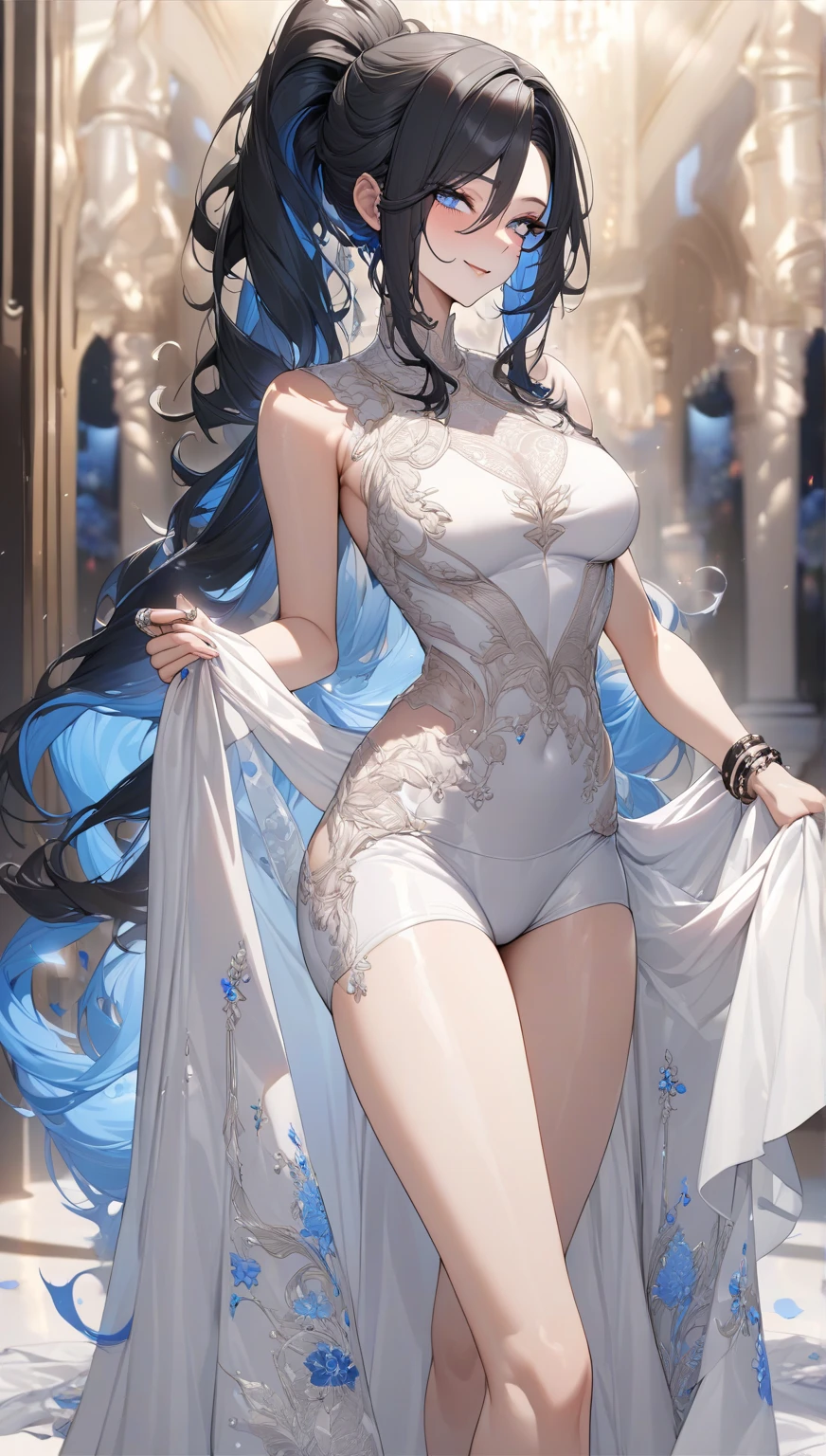 ((Above the shoulder,facial closeups)), Bigboobs, looking at viewert, ultra-realistic realism, Ghibli-style colors, Ghibli-style colors, japanese manga, Standing Picture, angle of view, foreshortening, foreshortening, 8K, super detailing,All women have big breasts,Endless realism, cellshading,,character sheets, reference sheet, Standing Picture, 8K, super detailing, 1080p, Women's HD,femele, 16k, A high resolution, Best quality, high high quality, Anatomically correct, tmasterpiece, Acura, hyper HD,as elegant as a swan,unreal-engine, Ghibli-style colors, japanese manga, Standing Picture, angle of view,battle armor,ssee-through,Lace skirt,Blue hair,Red-eyed,Sexy big breasts,Transparent tulle clothes