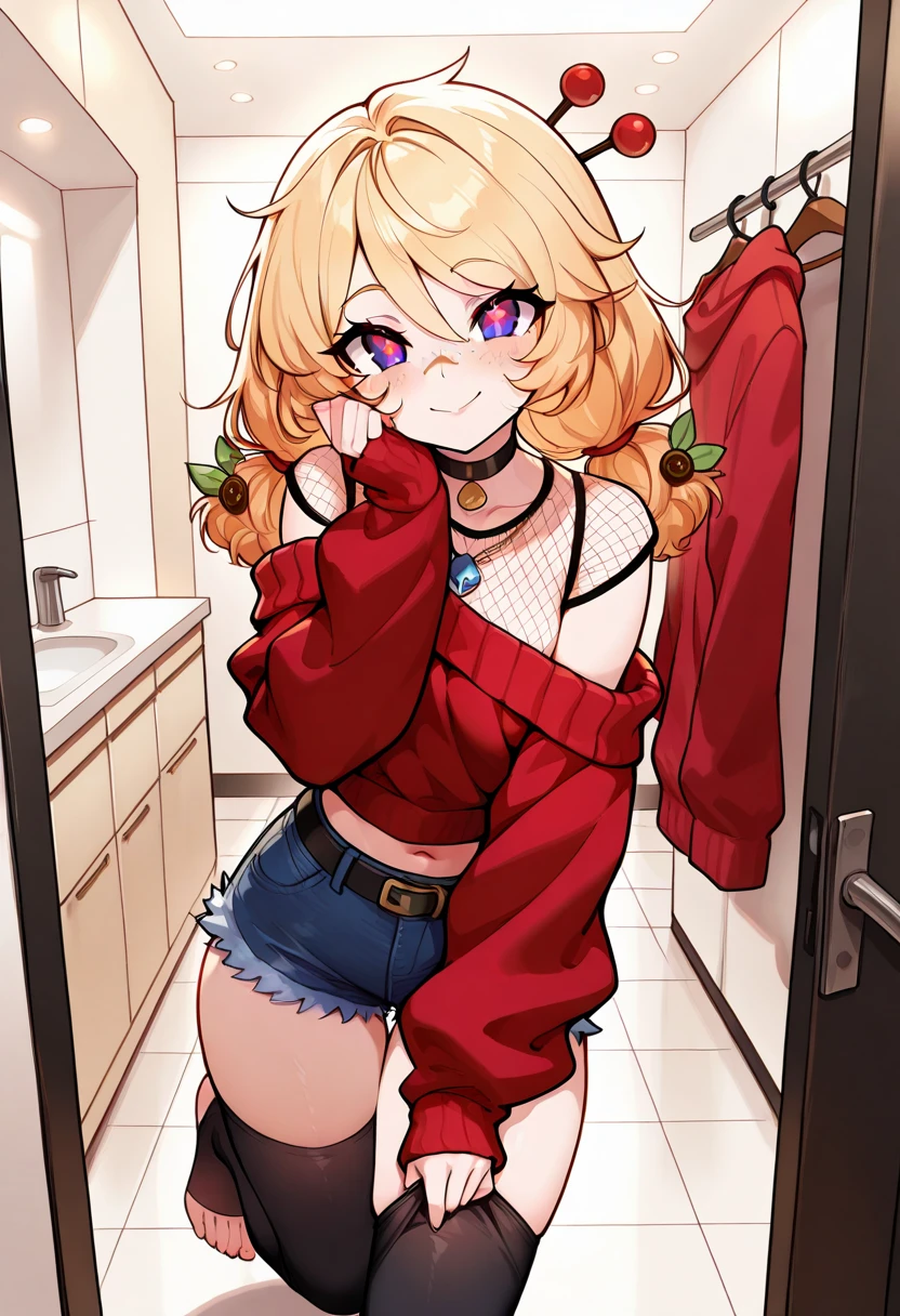 1girl, sexy horny 8yearold blonde slut is wearing a crop_top and a lewd miniskirt and is sitting on a male Santa's lap at a mall for a christmas photo. 1 Santa Claus. Santa's penis. sex. porn