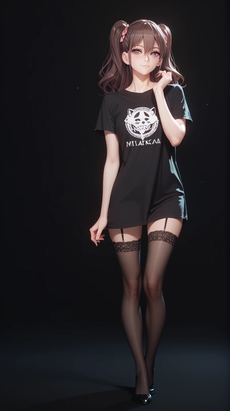Top image quality、Raw photography、超A high resolution、Cute girl at 18 years old、Shooting for one person only、round breast、Tank Tops、short trousers of black color、Beautiful Eyes of Details、very elongated eyes、Beautiful eyelashes、Beautiful double eyelids、white walls、Beautiful waist、very slender legs、Shorthair with light brown hair、very slender physique