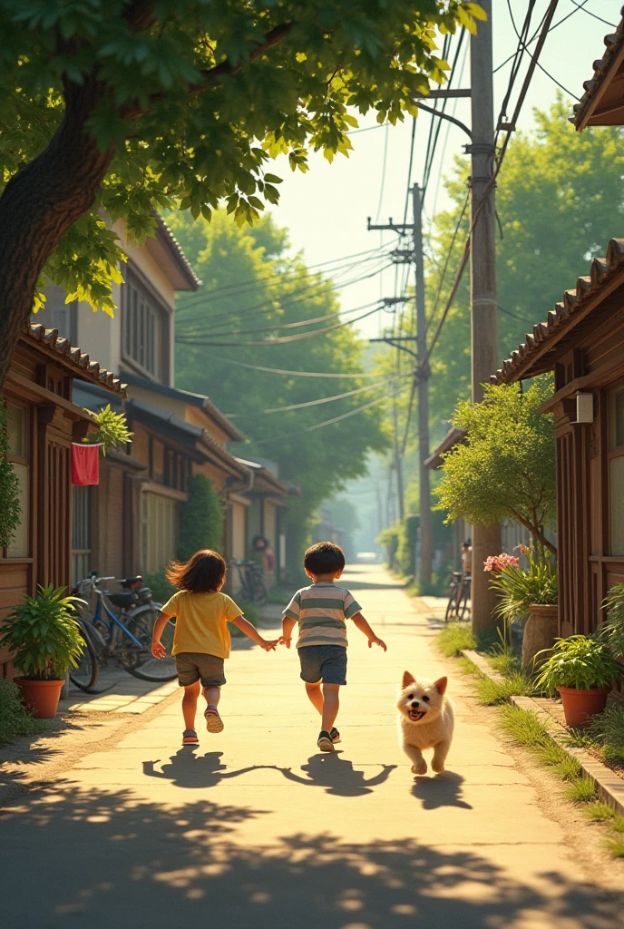 "Anime, menino de 10 anos com cabelo curto e seus animais -um cachorro, um hamster e um gato- em casa, na rua e na floresta. With an emphasis on exploration and adventure. " --auto