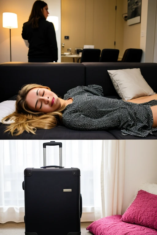 Lucy with a suitcase