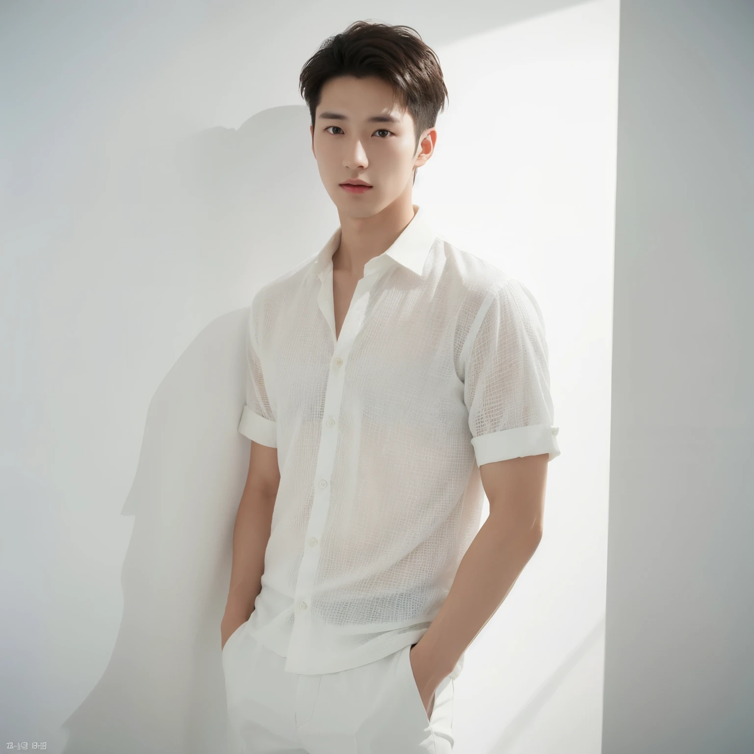((Highest quality))、Beauty、All open shirt、