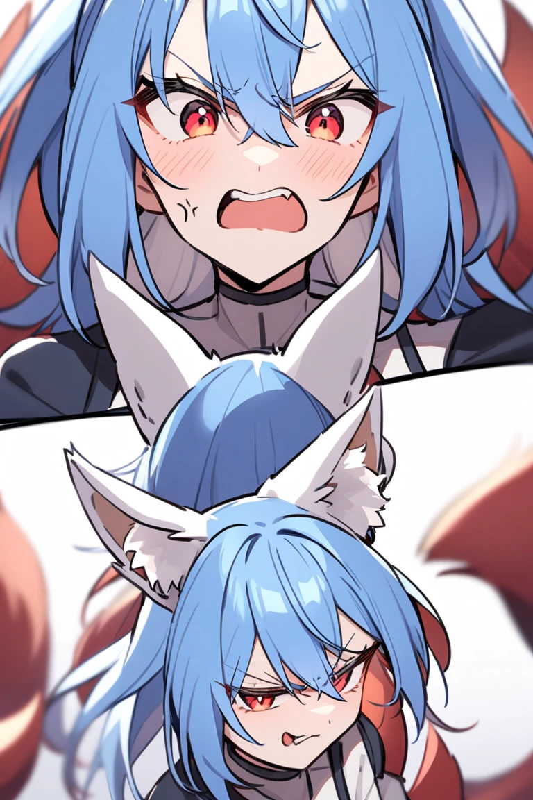 1girl, 1boy, hetero, penis, solo focus, oral, fellatio, grabbing another's hair, irrumatio, twintail, hairholdingblowjob ((pov)), ((front view, look at viewer)), cum in mouth, big breast, red eyes,, cat ears:1.4, blue hair, Long hair, twin tails. mad girl, masterpiece,Top image quality,hight resolution,imagem 4k,Raw photo, {{{official art}}}, portrait, pov, girl angry, bl0j0, Puling on twintails:1,4
girl
blowjob
pov, anime