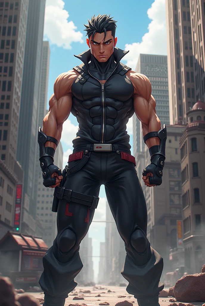 anime, anime obra prima,(Toguro), forte musculoso, ((((solo)))), corpo inteiro , evil, rindo maliciosamente, (sem camisa), com o polegar direito levantado em sinal de joia concentrando energia azul, vortex, ((toguro100)),detalhes intrincados, perfect features, Dramatic, Cinematic lighting, Highlight lighting, SSAA, smooth rendering, no noise --testp --ar 2:3 --video --no lazy prompts