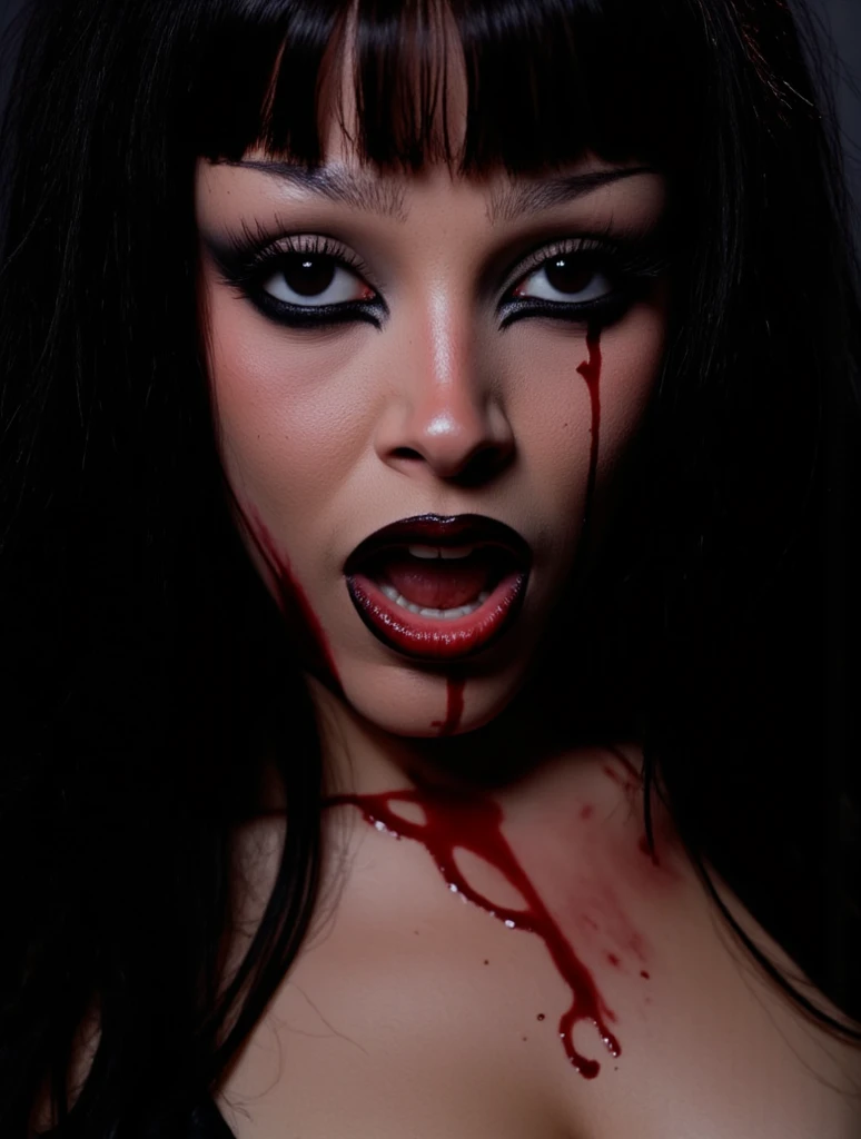 [Verse] Sad Spice southern vampire cat girl Gonna make you sweat when she makes her whirl Feed her fight her or just run away She's got claws out and she don’t play [Verse 2] She’s prowling the night with a dangerous grin Wicked eyes gleam watch your step in the din Teeth like daggers as sharp as her tongue Better keep up if you wanna have fun [Chorus] Sad Spice out for blood she’s on the prowl Turn up the heat watch her burn it down Feed her fight her or take the fall Sad Spice gonna have you beg and crawl [Verse 3] Swaying like fire she moves like the night Silhouette wild in the neon light Lips of crimson words like knife Cross her won't get out with your life [Verse 4] She's a wild card with a taste for the hunt Show no mercy just a bold affront Dancing to the rhythm electric and deep The kind of girl you dream but can't keep [Chorus] Sad Spice out for blood she’s on the prowl Turn up the heat watch her burn it down Feed her fight her or take the fall Sad Spice gonna have you beg and crawl
