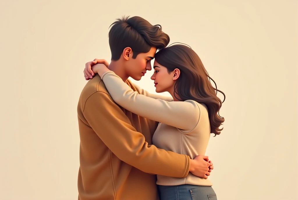Two people hugging