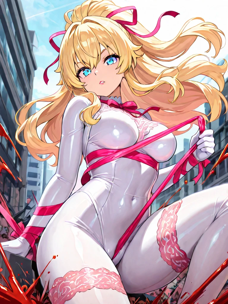 (Photorealistic:1.8, highest quality:1.8,8K masterpiece:1.8,High resolution,Mastepiece:1.8,RAW Photos,Cinematic lighting),
cyber punk、1 Spider Girl、(Soryu Asuka Langley)、(Alternative、dull tone、Calm Tones:1.3)、(Completely naked、High leg、Red Spider Suit、Knee-high boots、choker、Nipples are visible through the costume)、(Moderate chest:1.3)、(Arachne tattoo on chest、Arachne:1.2)、 (Body fluids on the body:1.4)、spiderweb、(squat、Raise your hand、180 degree split)、Beautiful ass、Beautiful thighs、Plump nipples、cameltoe、Beautiful face、Normal ear、shout、
(Beautiful, shining red, blue, red, white, black, silver, blonde hair:1.5)、Sparkling Blue Eyes、Fine Lines、(Young Sensual Gravure Idol)