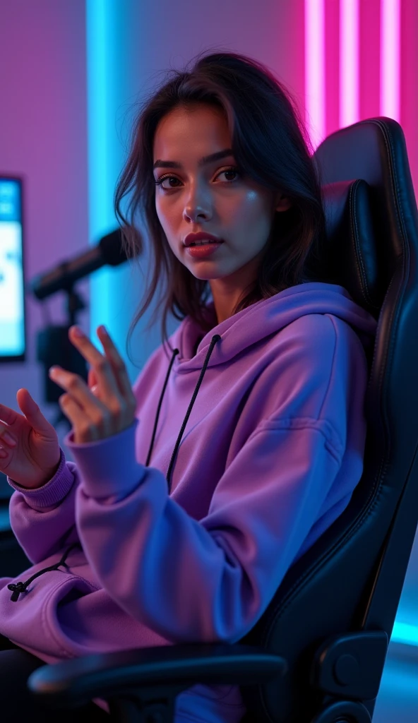 Merger_ali_belle
sitting at a computer wearing headphones and playing games (holding a controller:1.2) wearing a hoodie in a (neon lit room:1.3), (gamer:1.2), gaming, gamer girl, games, (purple lighting, neon:1.2),
bokeh, f1.4, 40mm, photorealistic, raw, 8k, textured skin, skin pores, intricate details <lora:epi_noiseoffset2:1>, epiCRealism <lora:ClothingAdjuster3:-0.8>