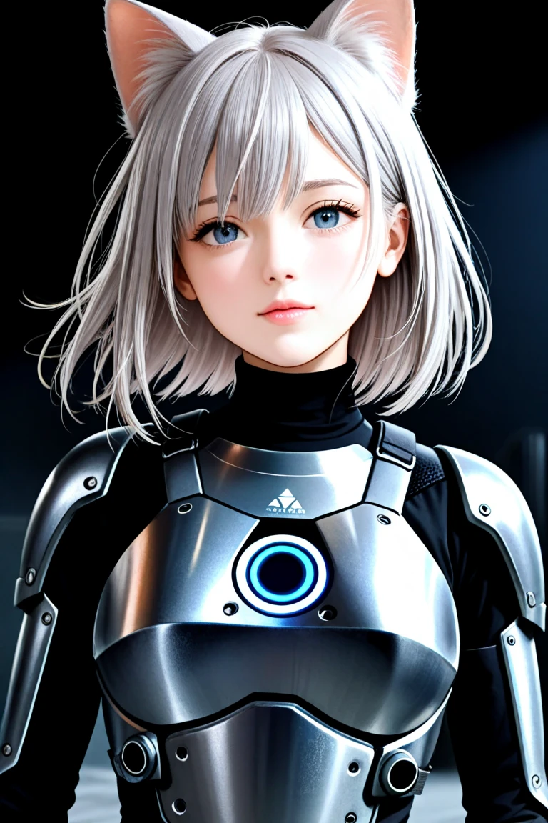 Robot albino, androide, pelo corto, juvenil shonen, manga, robot albino, androide, pelo corto, juvenil shonen, manga, white hair, expressive hair, shiny hair, yellow eyes, diamond-shaped pupils, serious, anime, Op art, Ghibli-like colours, Conceptual art, Futurism, modern, high detail, god rays, speed lines, framed, isometric, dutch angle --auto --s2