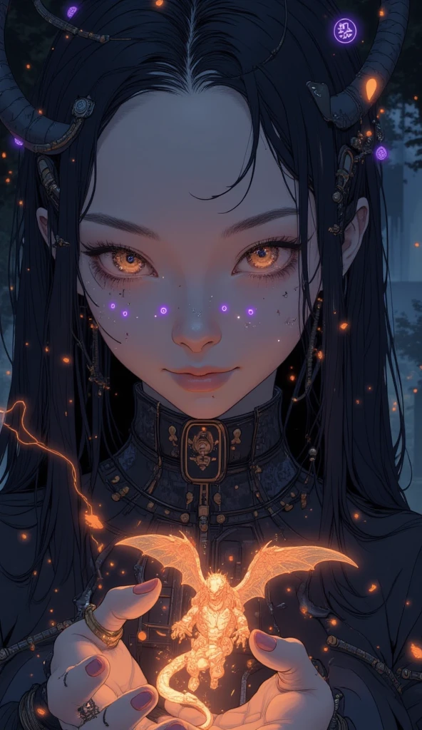 (This is a beautiful and colorful fantasy cinematic image.) Generate a (blind) zombie woman with curly hair and milky white eyes. Her face is extremely important and is beautiful with puffy lips, dirty skin, and perfect features. (Her eyes are important.) Her eyes are pure white. Her clothing is silk and torn. Her face and (body) have artful scars and marks. Include fantasy, masterpiece, ornate, cute, colorful, ((in action)), ((shirome eyes:1.3), compelling, energetic, ((celestialskin body))