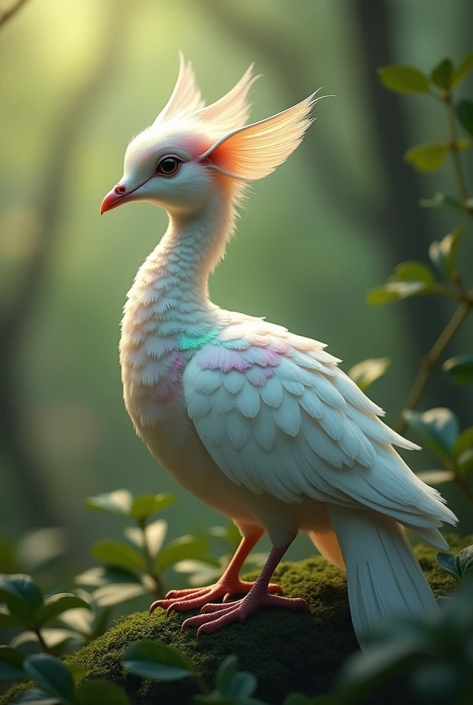 a pair of very beautiful colourful 4K birds which is chirping and speaking, its feathers are studded with diamonds and pearls. On its head is a crown of gold, silver and diamonds and pearls, The birds' long, graceful tail feathers should feature ornate white designs with bead-like decorations. The background should be softly blurred, with natural sunlight filtering through the dense green foliage, creating a magical, serene atmosphere. Capture the details of the birds’ feathers and the hats in ultra-sharp resolution, ensuring a visually stunning and realistic appearance."