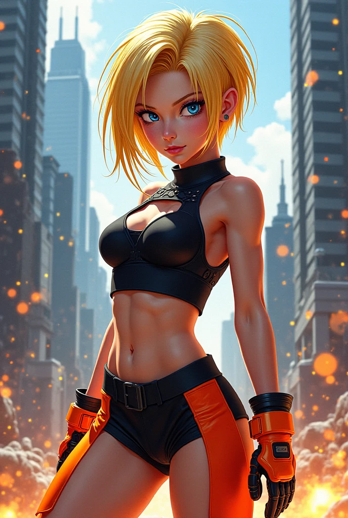 Create a poster for the Pokémon movie titled (“Pokémon: Sexiest Alive”). Replace the character Ash Ketchum with Scarlett Johansson transformed into a Super Saiyan. Include all Pokémon from the film in the poster, which must be square, maximum sharpness, UHD, 16K, anime style, best possible quality, ultra detailed, best possible resolution, (full body: 1.5), Unreal Engine 5, professional photography , perfect_thighs, perfect_legs, perfect_feet, perfect_hand, fingers, hand, perfect, better_hands, more details.