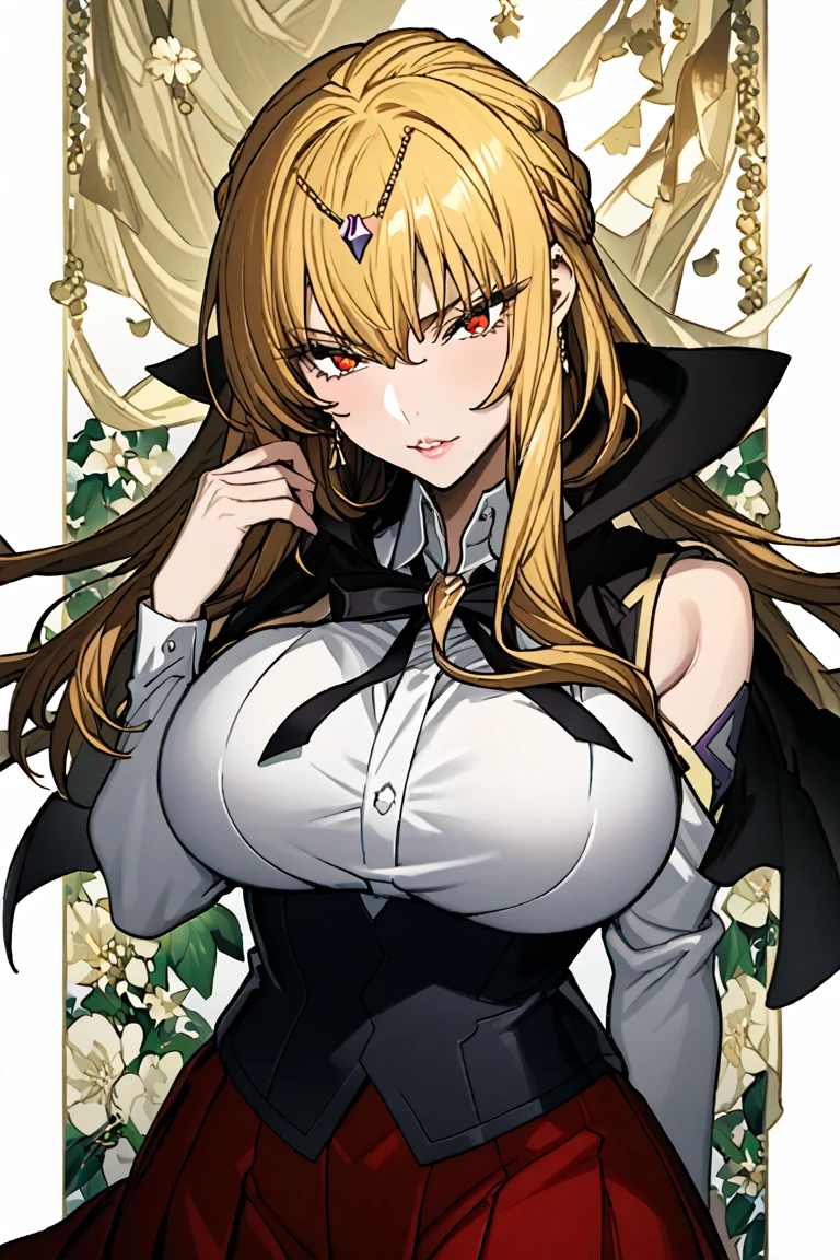 長い髪を持つbeautifulアニメ風の牛娘,((Minotaur Human)),(((Brown Hair)))Long Wavy Hair,(((Highest quality)))Transparent Hair,A kind smile,Eyes full of kindness,(((Brown eyes))),色欲の美female,(((A well-defined, glamorous body)))(((Huge bust)))Tight waist,(((Wearing cowboy clothes)))際どいカウボーイ衣装をしている過激な美female,((胸元とへそを露出したWearing cowboy clothes)),Oily skin,beautiful,(((female々A good appearance))),((Dynamic figure)),(((detailed)))Full Body Shot,Countless leaves(((background)))fog,Red Moon,Countless fields,In the mysterious forest。