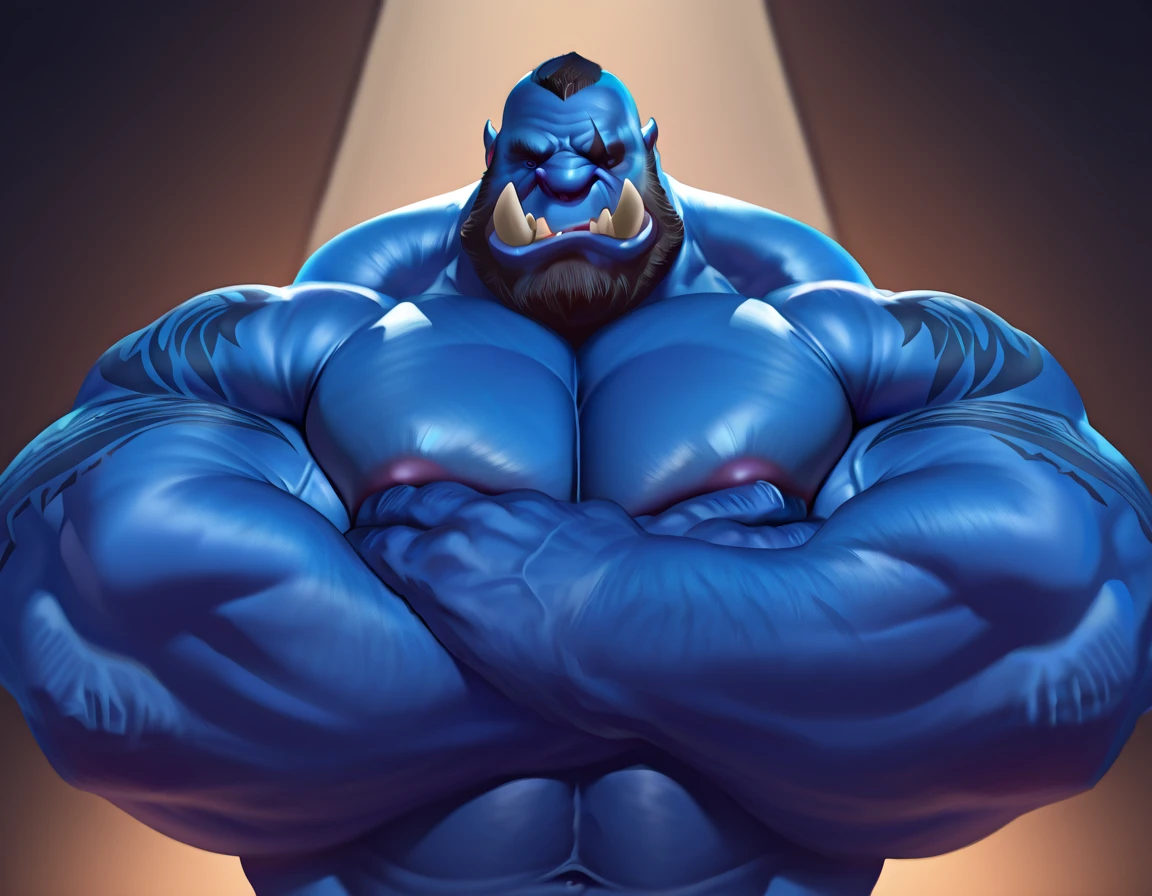Daddy,big body,beard face,X men,the beast, mutant, Blue beast color