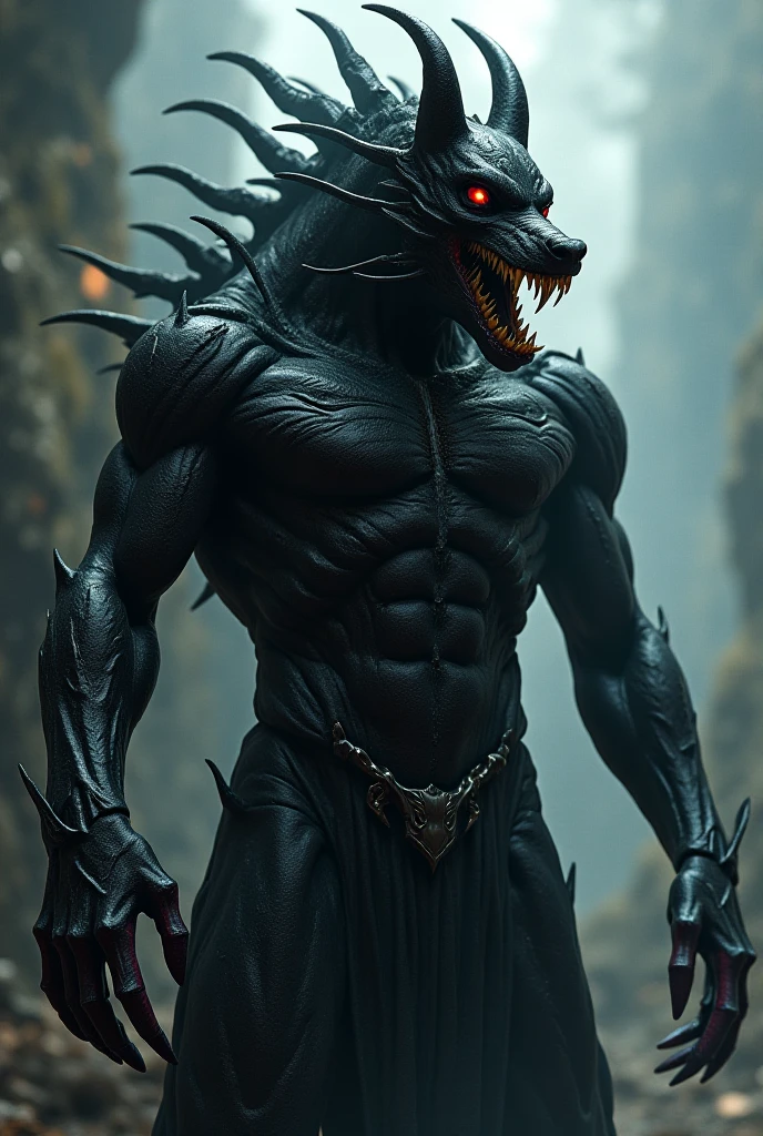 Black Human Tiger,black dragon bone armor,Sword