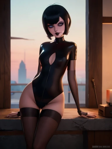 Mavis dressed in sexy lingerie in her room random but flirtatious and seductive pose alone big breasts thick legs
