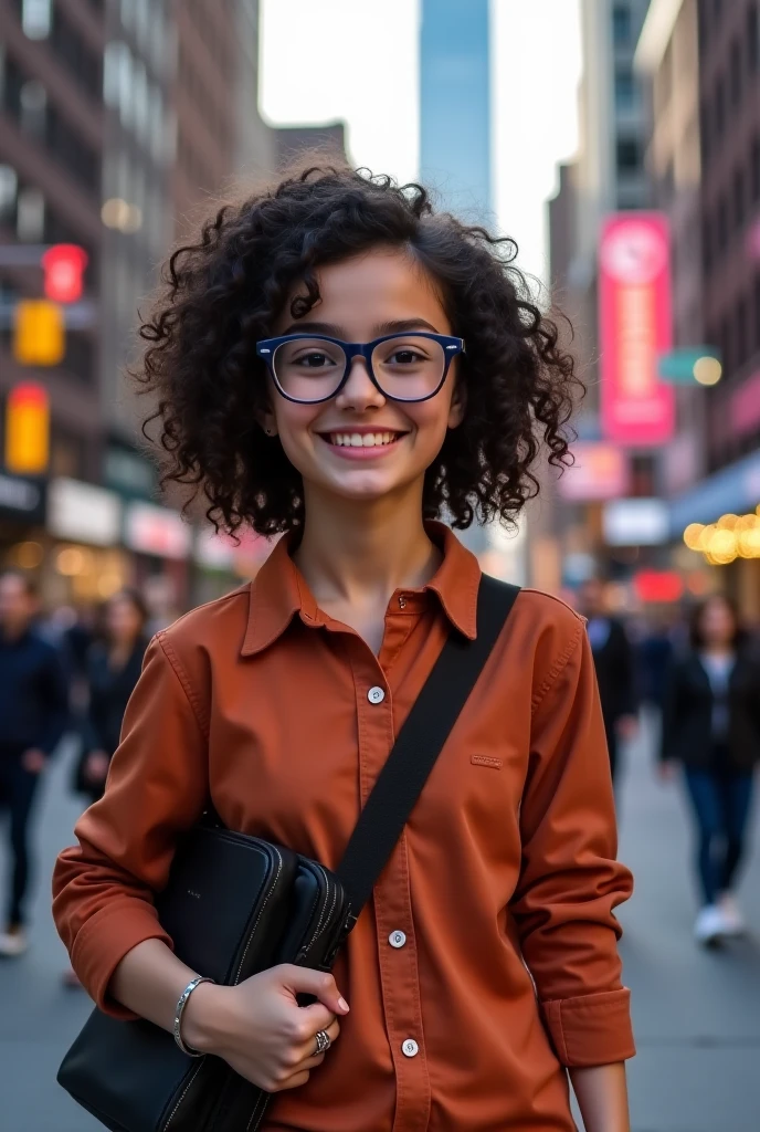 Teenagers with glasses, long black fur, brown skin, with a cap, Young and Italian jujutsu master