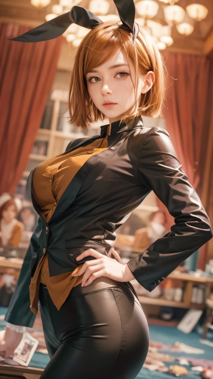 、4K、 masterpiece 、extremely detailed eye、ultra detailed、 A woman in、Alone、nobara、jujutsu kaisen、short hair