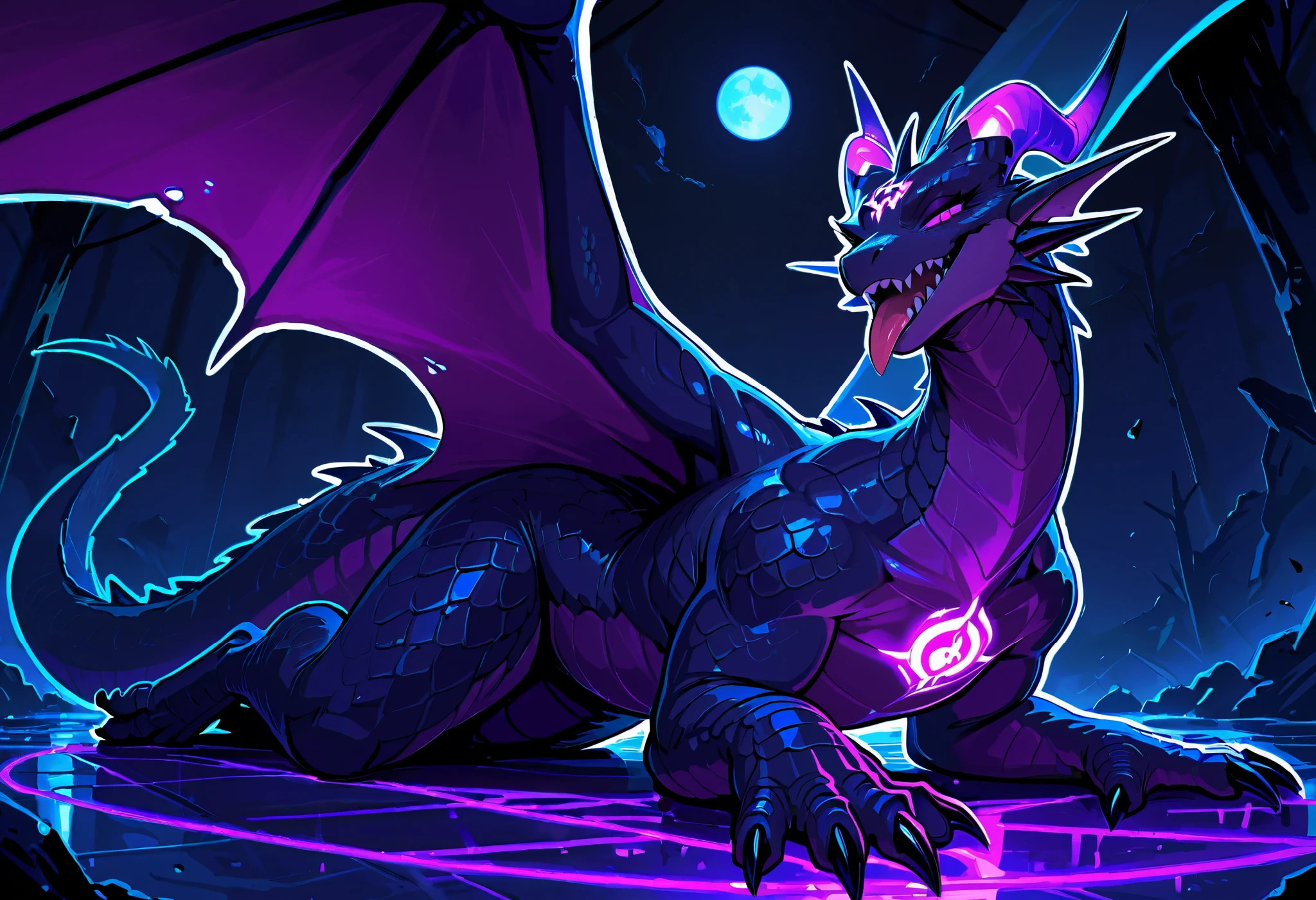 24 year old dirty girl, black skin with blue, Arabic, furry, arte furry, the debt, witch clothing, malignant aura, dragon wings, body with red and purple scales and feathers, dragon wings, energy ball, casting sorceress spell, red evil eyes, evil spell, black aura His eyes are large and expressive, Irises resplendent in blue and purple., nights of passion and lust, wet vagina, vagina with blue fluids, doggystyle add_detail:1, lesbian orgia