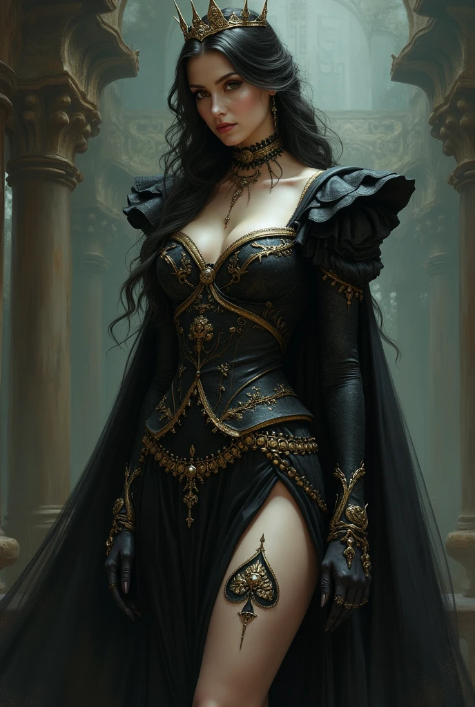 Full body, there is a woman in an elegant dress, a 27-year-old, American woman, She is a Beauty, open dressing, with long hair, navel shown, sexy body, thick thighs, wide hips, good cleavage, a temple on the background, fantasy art, stunning art, epic fantasy portrait, detailed matte costume, Behance costume, stunning portrait, 8k high-quality detailed art, Hyper-detailed fantasy character, 4K , ultra-realistic, hyper-realistic, ultra-detailed, --v6
