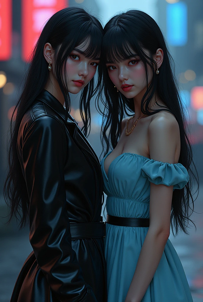 Women and women cheating on each other betrayal creative dark sense Make the background flashy