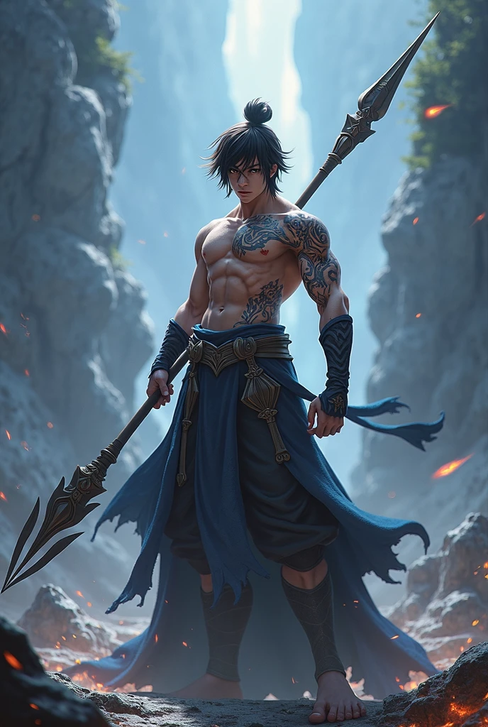 Black-haired boy、Manly personality、Swordsman、