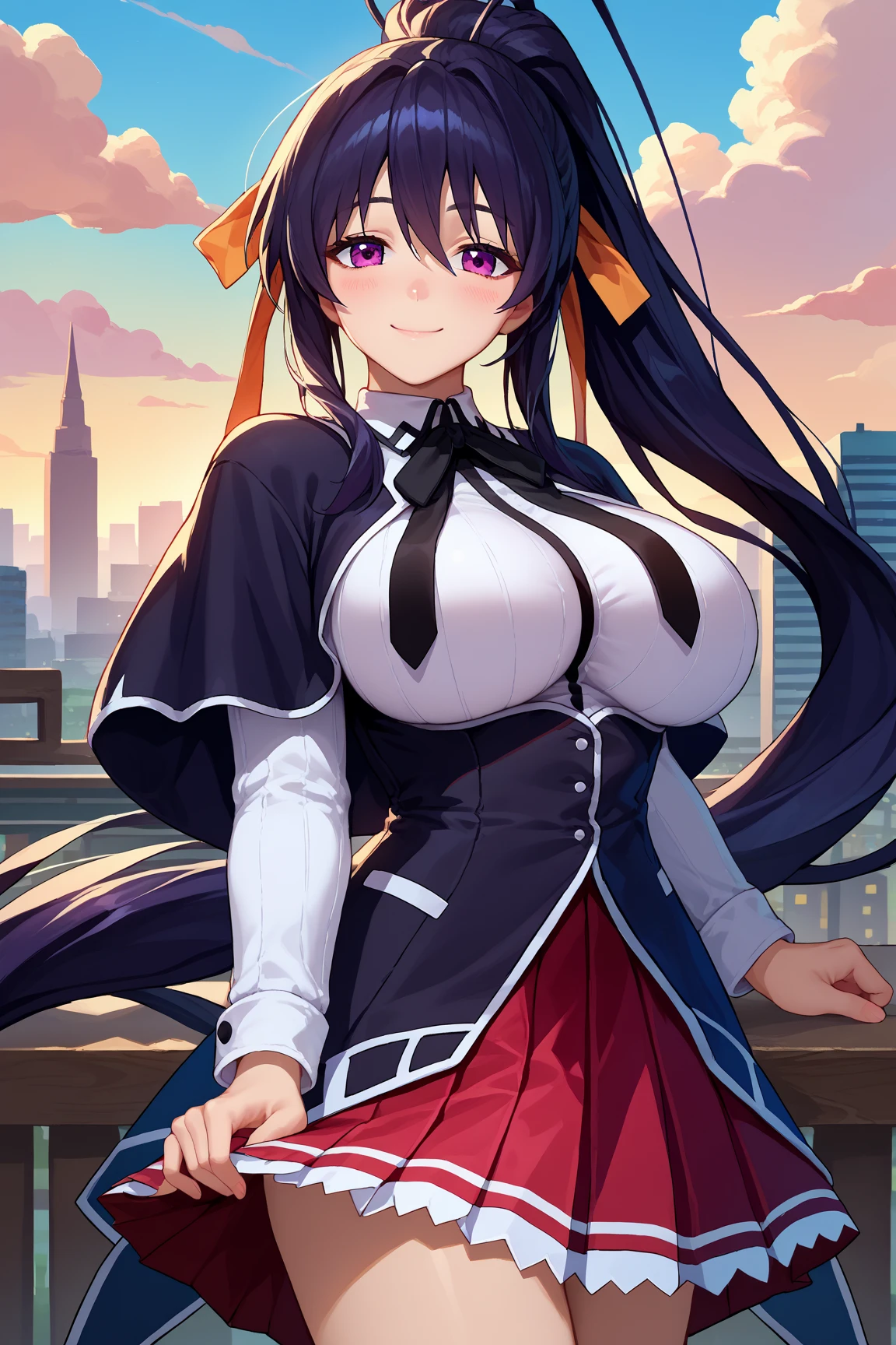 masterpiece, best quality, HuTaoV4, 1girl, solo, blush, twintails, long hair, hair between eyes, ((streetwear clothes)), ((gigantic breasts:1.4)), city, outdoors, night, movie poster, extremely detailed 8K, smooth, high resolution, ultra quality, cinematic lighting, ambient occlusion, hd, 2k, 4k, 8k, 16k, extremely detailed anime, detailed faces, perfect composition, wide shot, atmospheric lighting, very sexy, lift skirt, random low back angle, uncensored, nsfw, sin censura