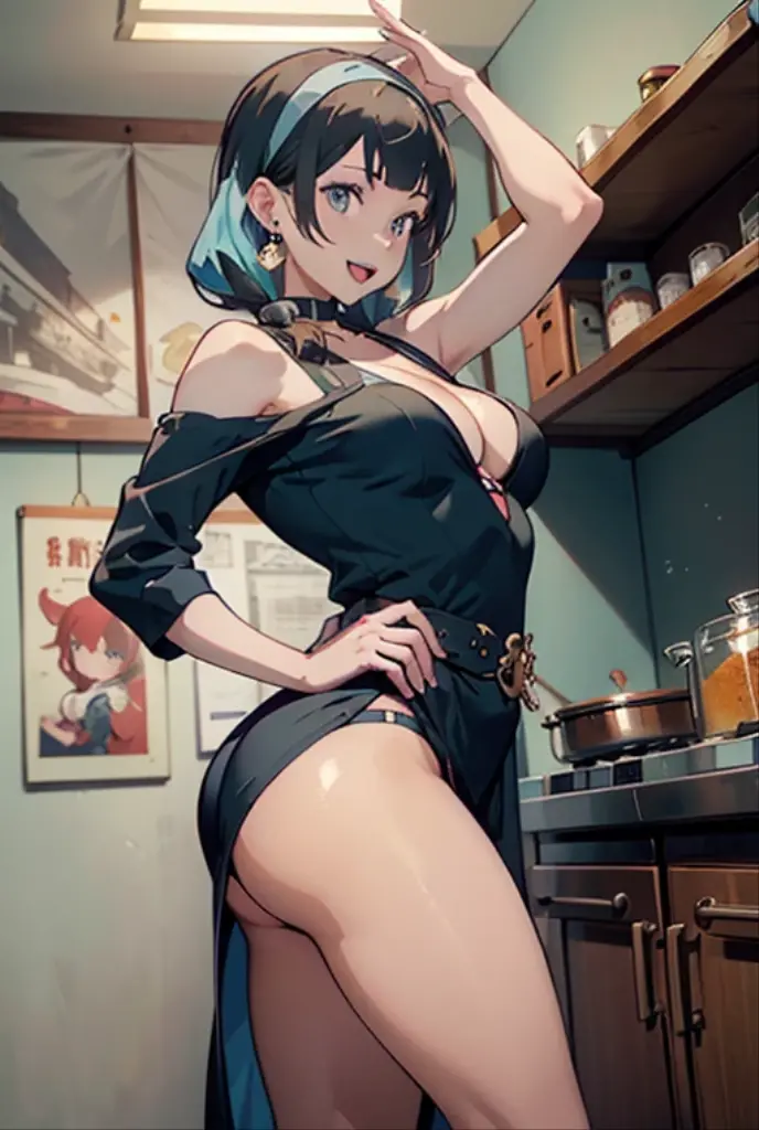 YelanV4, 1girl, solo,
BREAK japanese clothes, black bow, kimono, sash, blue kimono,
BREAK indoors, laboratory,
BREAK looking at viewer, from behind,layered sleeves, cowboy shot, looking back,
BREAK (masterpiece:1.2), best quality, high resolution, unity 8k wallpaper,NSFW ,(illustration:0.8), (beautiful detailed eyes:1.6), extremely detailed face, perfect lighting, extremely detailed CG, (perfect hands, perfect anatomy),