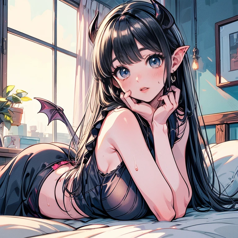 Sexy boy around ,Wear lace underwear,fishnet stockings,Latex heels,Corsets,Lie on the delivery bed,Long hair,Cat ear hair card,ears of elf,nose hook,耳Nipple Ring,The boy was tied in chains,A black face,Bad laughs,perspire,Perverted,Colorful hair with demon wings, Pubic bone_Tattooed with, heart - shaped pupils,Bicolor pupils,seductiv --auto