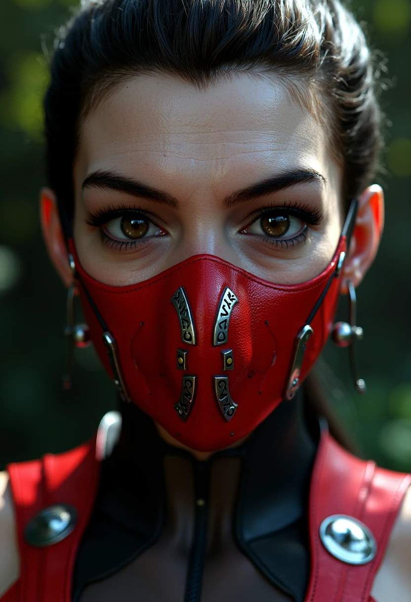 (best quality,4k,8k,highres,masterpiece:1.2)female,captivating eyes,pouty lips,seductive expression,expressive face,colored hair,colored skin,perfectly body,full body, random flirtatious pose,looking directly into the camera,showing confidence,she is wearing sexy outfit, ((assassin creed outfit)), white and red outfit ,White cloak,Full face mask, hidden blade